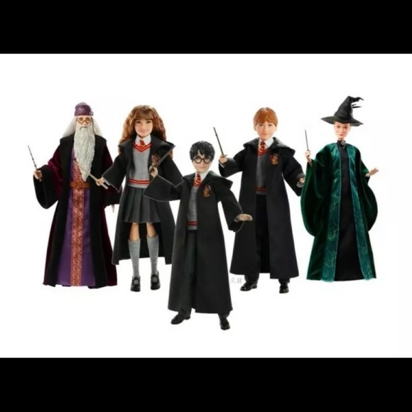 NEW Harry Potter Doll Set 12” Figures 5 Pack Ron/Hermione/Dumbledore/McGonagall - Picture 4 of 9